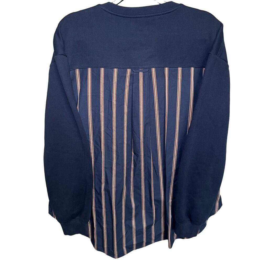 Jason Wu Crewneck Combo Striped Button Down Sweat… - image 7